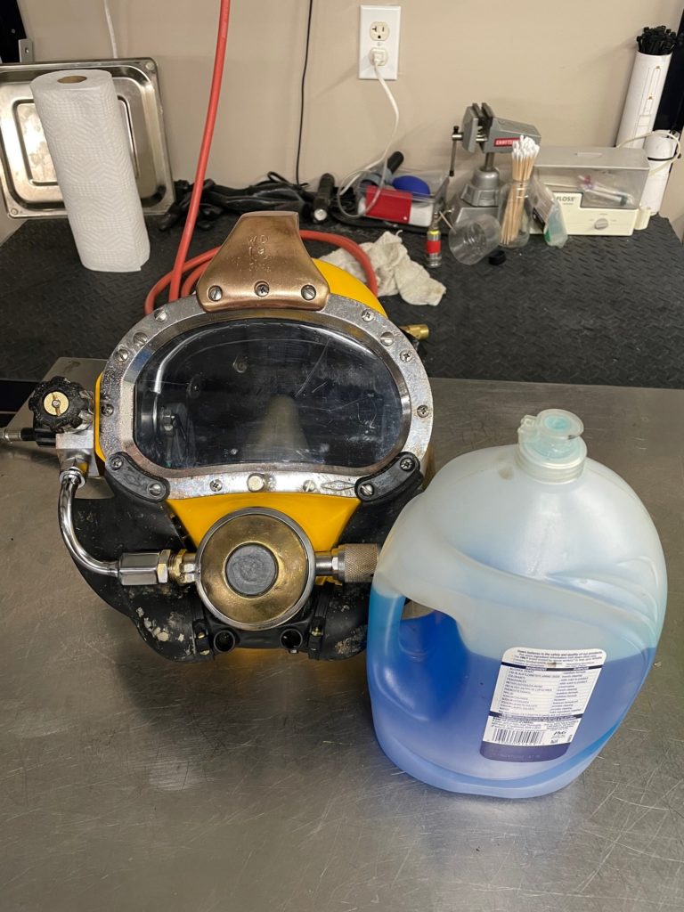 KM Dive Helmet with Cleaning Supplies