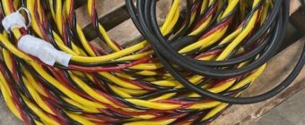 Umbilical on pallet ready to transport